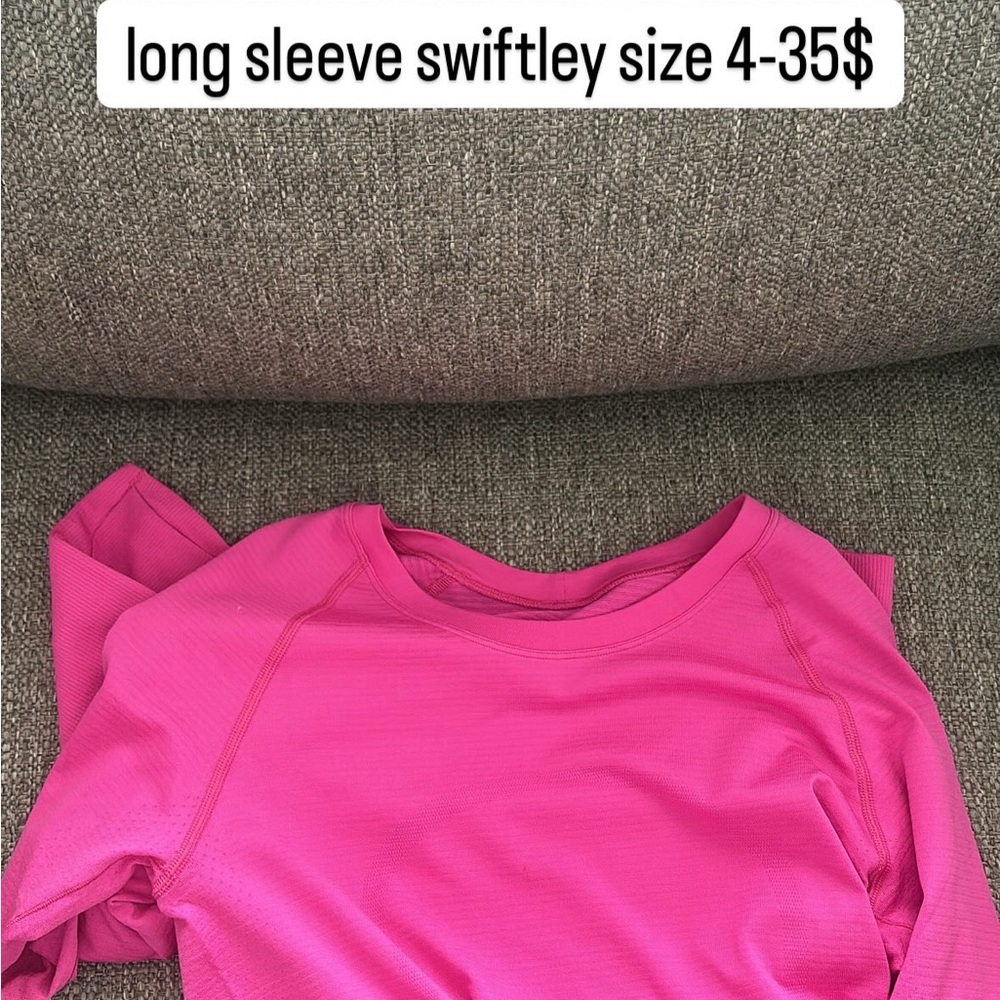 Lululemon Athletica Bright Pink Swiftly Long Sleeve